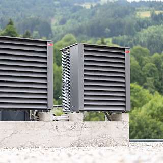 Wärmepumpe Aussen Dach UltraSource Hoval